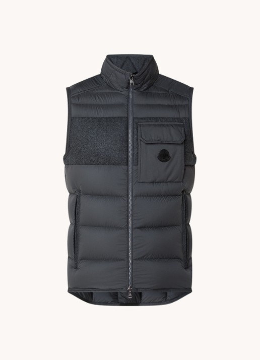 Moncler Estagnous gewatteerde bodywarmer met ritszakken - voorkant 5 donkergrijs