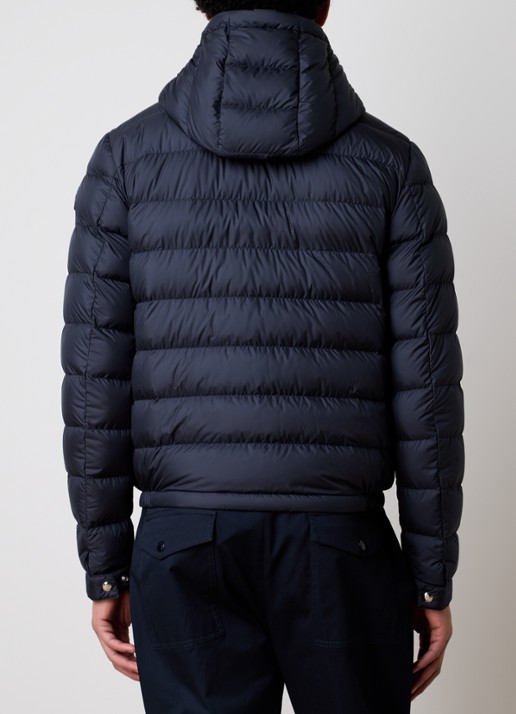 Moncler Estriere gewatteerde jas met donsvulling en capuchon  - achterkant 6 donkerblauw