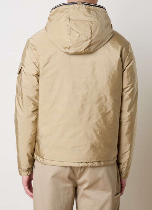 Moncler Evettes gewatteerd jack met donsvulling en logo - achterkant 3 zand
