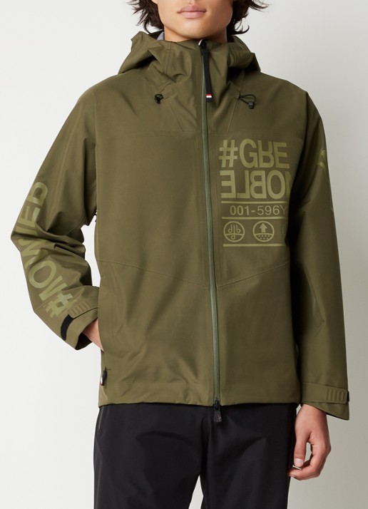Moncler Fel Gore-Tex  lightweight windjack met ritszakken - detail 2 donkergroen