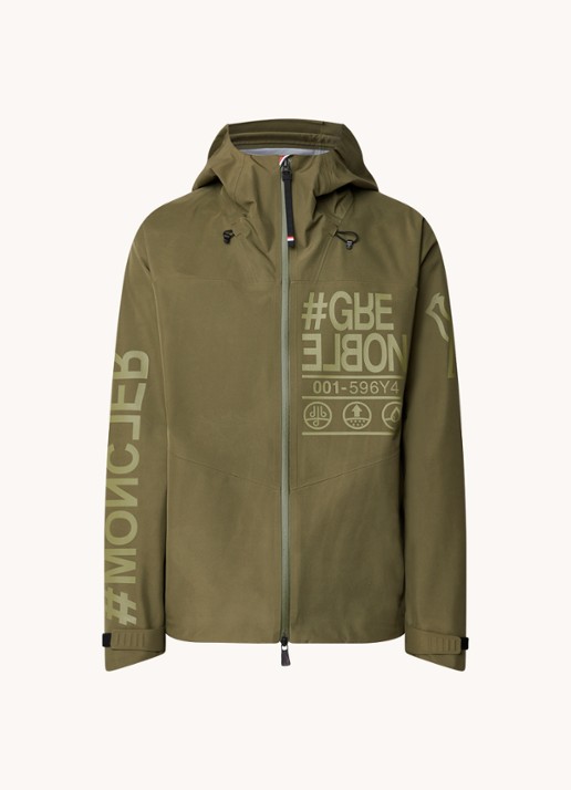 Moncler Fel Gore-Tex  lightweight windjack met ritszakken - voorkant 5 donkergroen