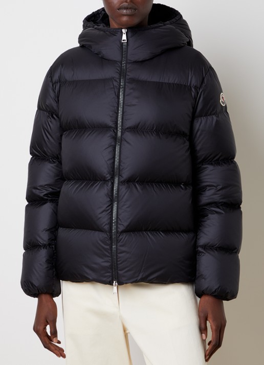 Moncler Feligule puffer jack met donsvulling en ritszakken - detail zwart