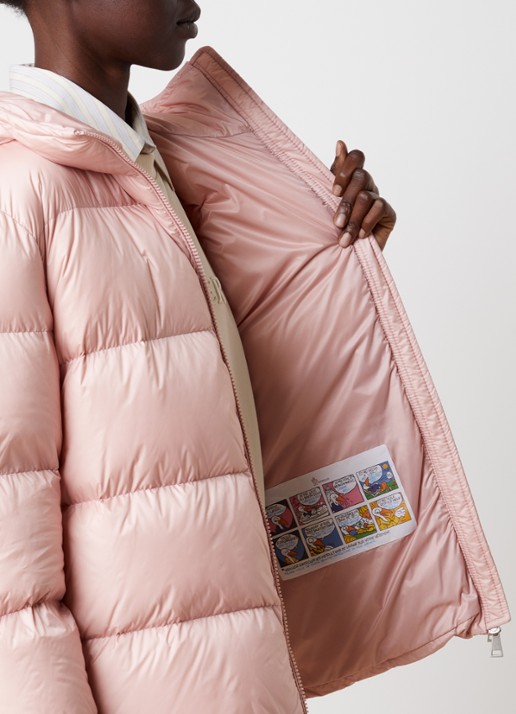 Moncler Feligule puffer jack met donsvulling en ritszakken - detail 3 roze