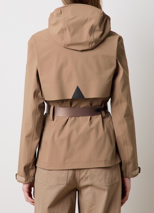Moncler Fex jack met ceintuur - achterkant 6 camel