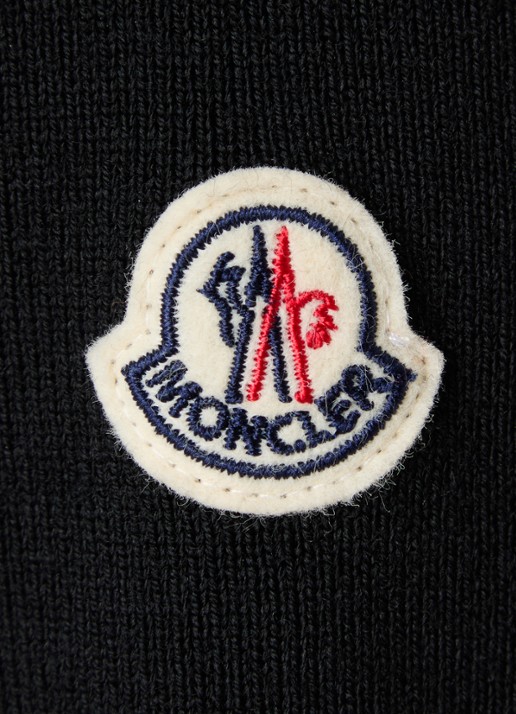 Moncler Fijngebreid vest met gewatteerd voorpand - detail 4 zwart