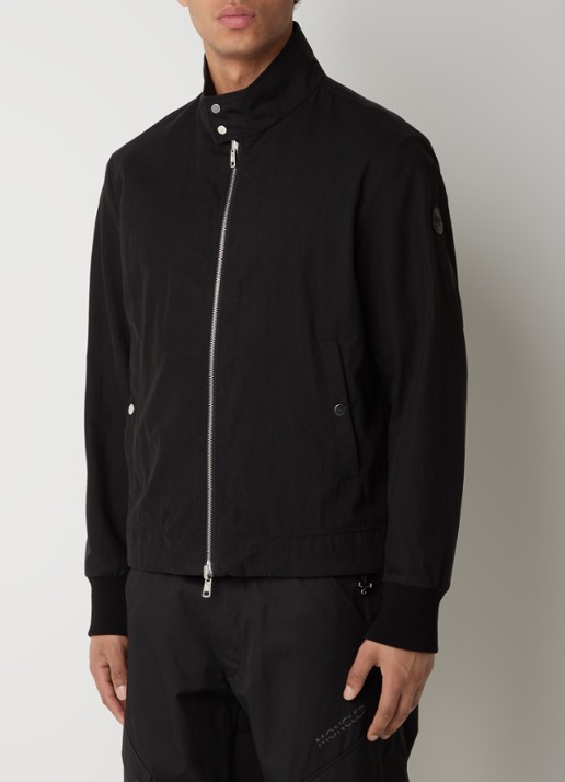 Moncler Flamenne reversible windjack met logoprint - detail zwart