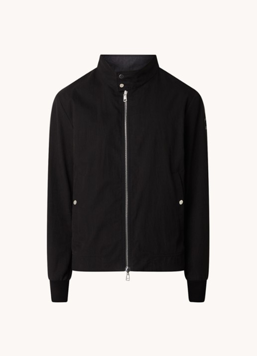 Moncler Flamenne reversible windjack met logoprint - voorkant 4 zwart