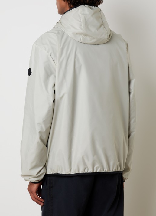 Moncler Fonteghi softshell jack met capuchon en ritszakken - achterkant 6 gebroken wit