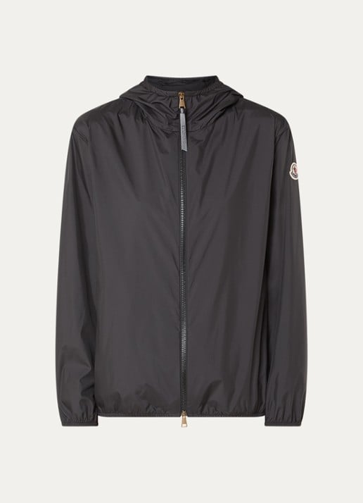 Moncler Fregeos windjack met capuchon en steekzakken - voorkant zwart