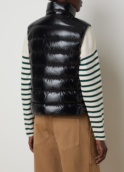 Moncler Frelon gewatteerde bodywarmer met donsvulling - achterkant 6 zwart