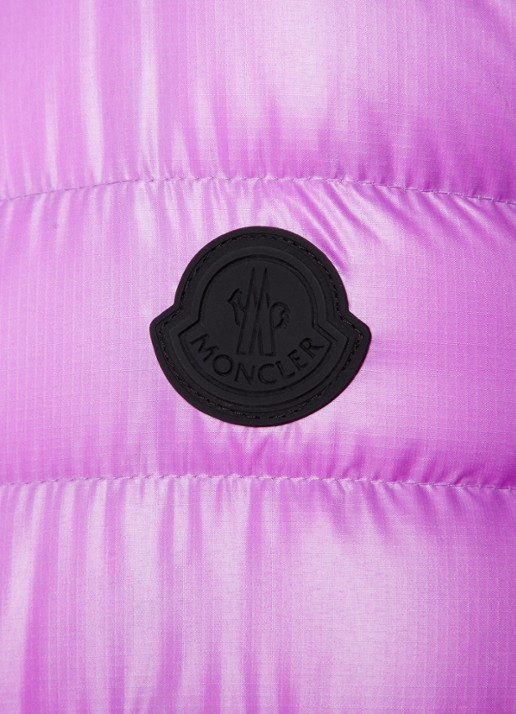 Moncler Gewatteerd jack met donsvulling en logoprint - detail 6 lila