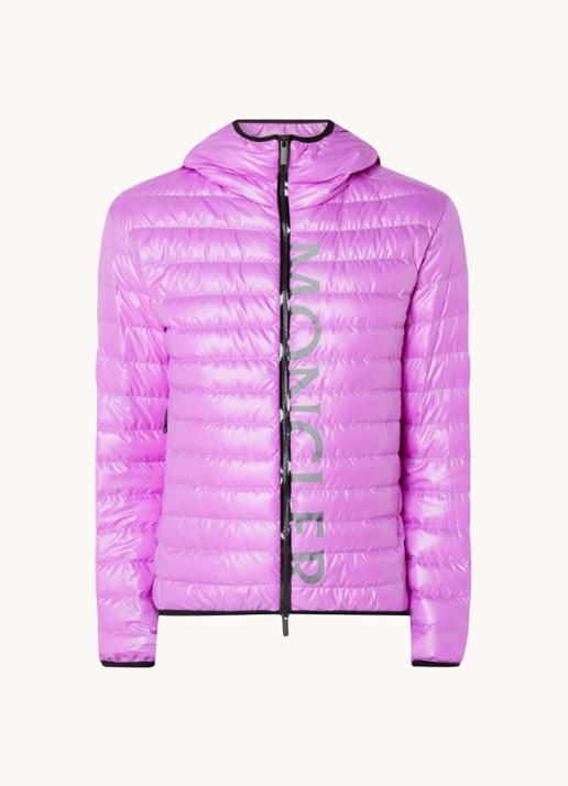 Moncler Gewatteerd jack met donsvulling en logoprint - voorkant 2 lila