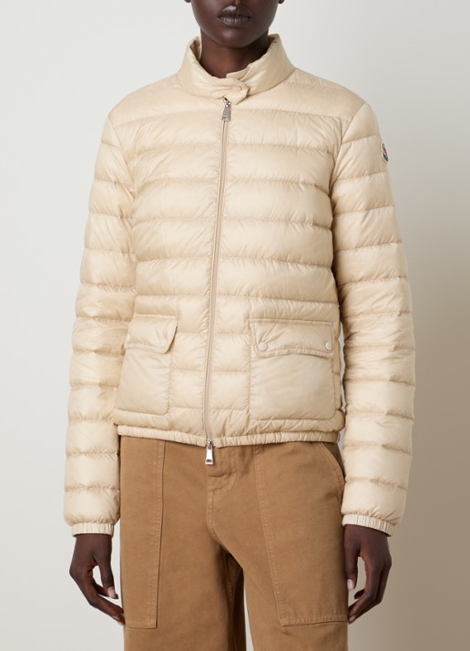 Moncler Gewatteerd jack met donsvulling - detail beige