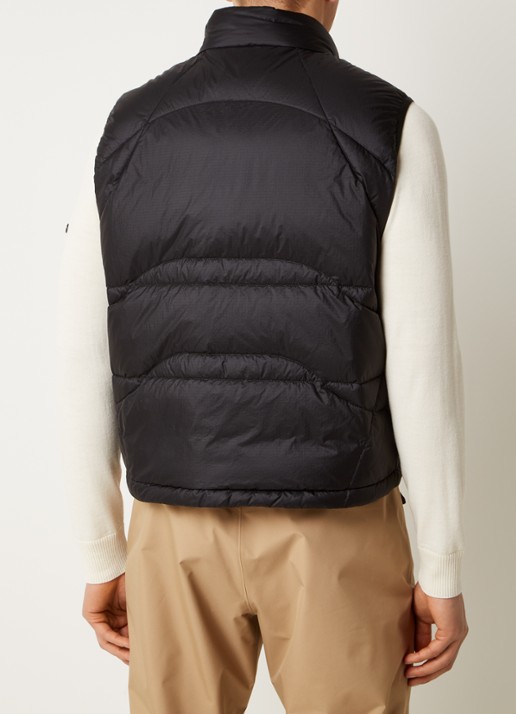 Moncler Gewatteerde bodywarmer met donsvulling - achterkant zwart