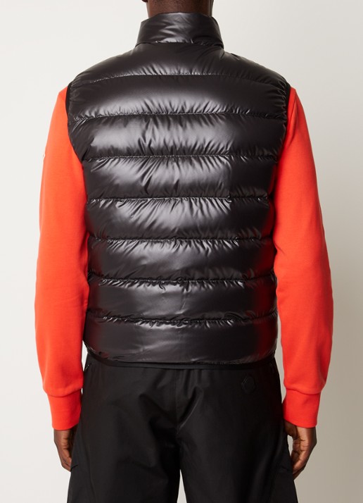 Moncler Gewatteerde bodywarmer met donsvulling - achterkant zwart