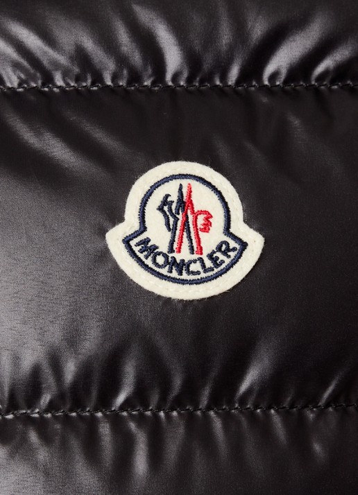 Moncler Gewatteerde bodywarmer met donsvulling - detail 4 zwart