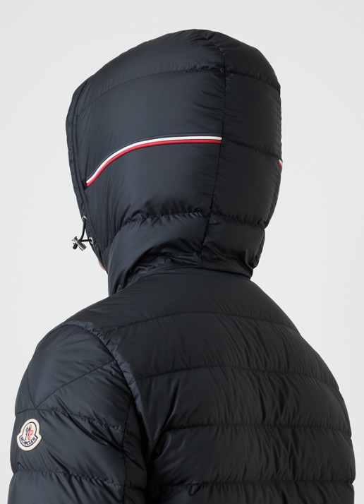 Moncler Gewatteerde jas met donsvulling en capuchon - detail 6 zwart