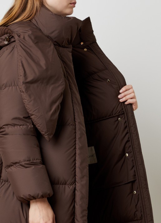 Moncler Gewatteerde jas met steekzakken - detail 5 bruin