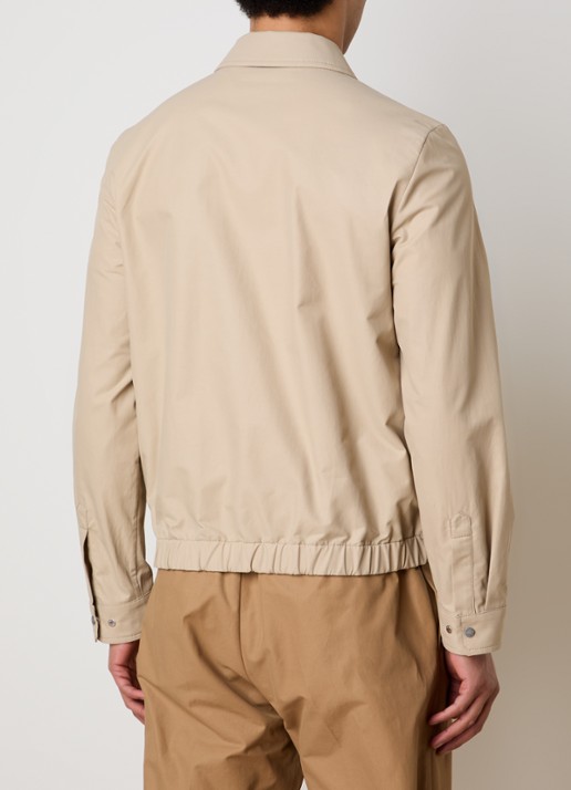 Moncler Gilben jack met ritszakken en logo - achterkant beige
