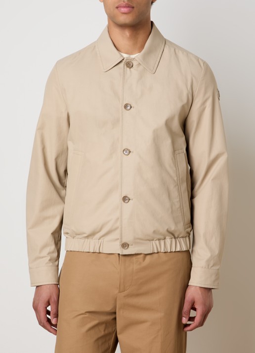 Moncler Gilben jack met ritszakken en logo - detail 2 beige
