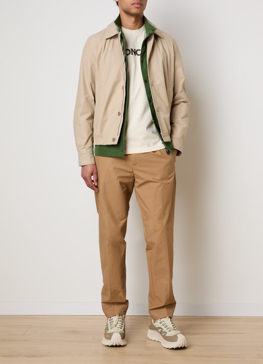 Moncler Gilben jack met ritszakken en logo - voorkant 6 beige