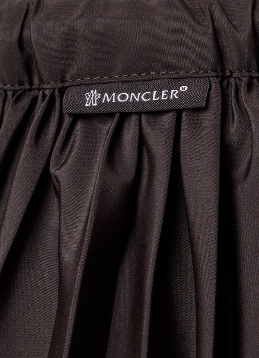 Moncler Gonna midi plooirok met logo - detail 2 donkerbruin