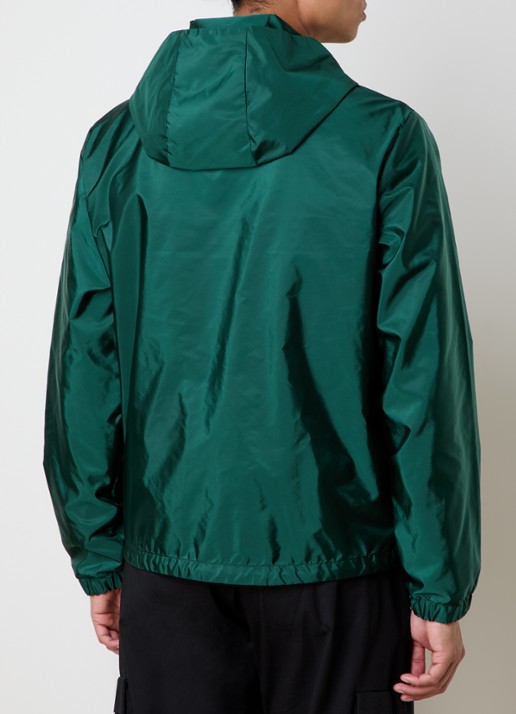 Moncler Grandans windjack met capuchon en steekzakken - achterkant donkergroen