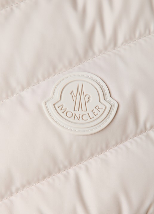 Moncler Granes gewatteerde bodywarmer met donsvulling en ritszakken - detail 6 creme