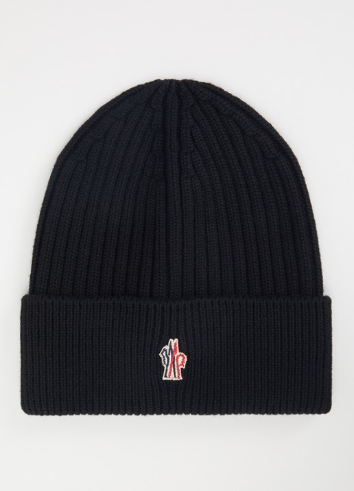 Moncler Grenoble ribgebreide muts van wol