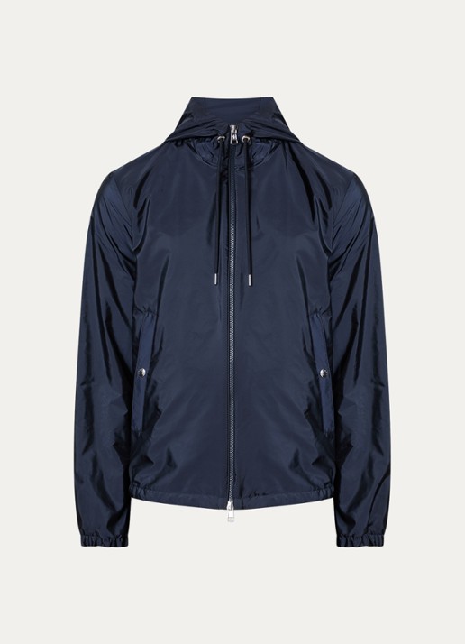 Moncler Grimpeurs windjack met capuchon en steekzakken - voorkant 4 donkerblauw