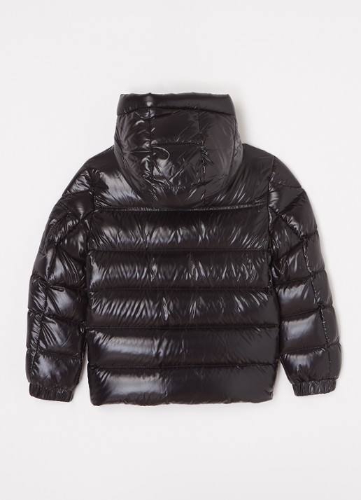 Moncler Groseiller puffer jack met donsvulling en capuchon - achterkant zwart