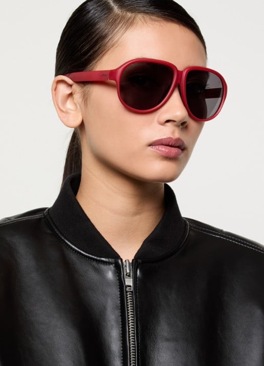 Moncler Hallyconne zonnebril gepolariseerd ME8001 - voorkant 2 rood