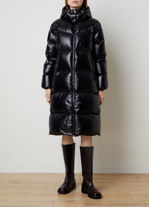 Moncler Harfang parka met steekzakken - detail zwart