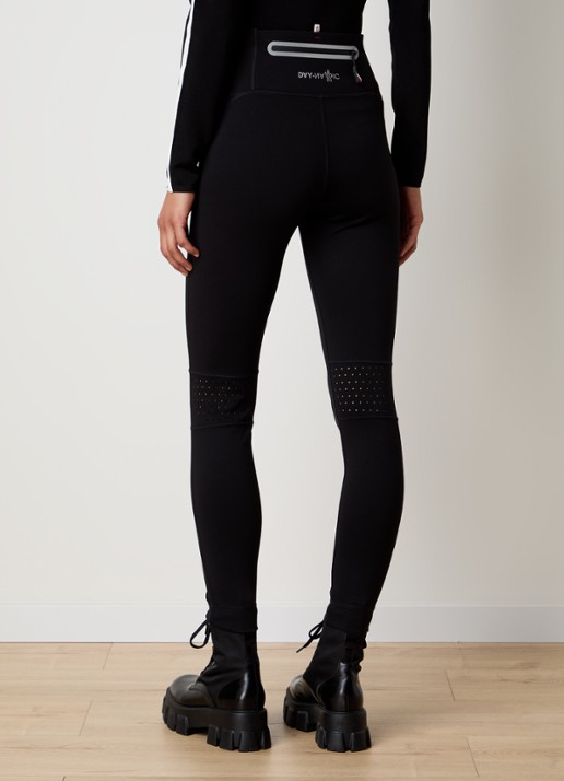 Moncler High waist legging met logo - achterkant 5 zwart
