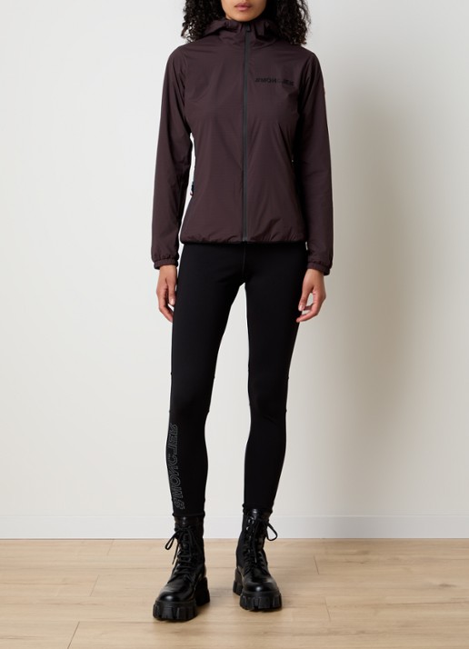 Moncler High waist legging met logo - voorkant 2 zwart