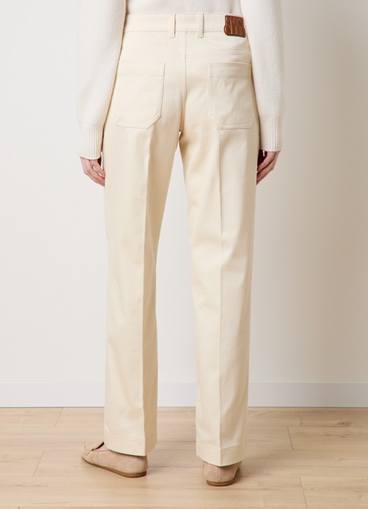 Moncler High waist loose fit broek met steekzakken - achterkant 4 beige