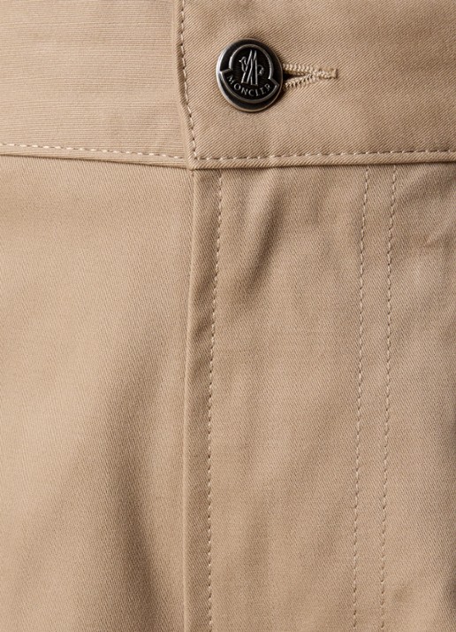 Moncler High waist loose fit chino met steekzakken - detail 4 zand