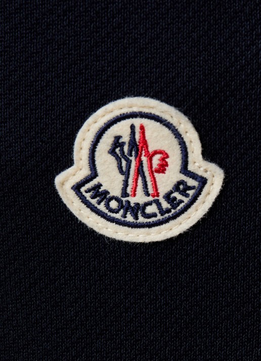 Moncler High waist tapered fit joggingbroek met logo - detail 5 donkerblauw