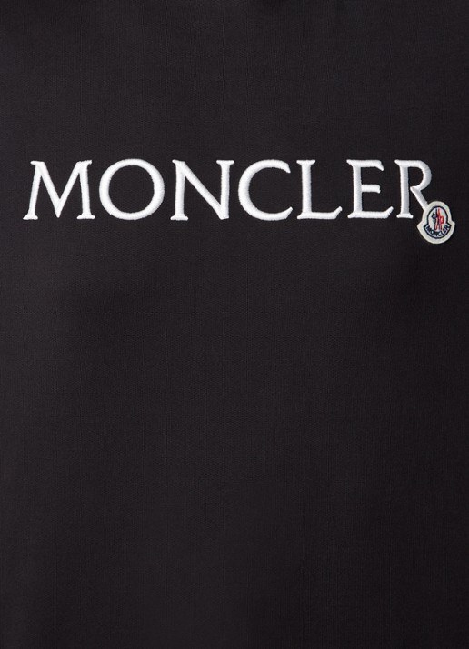 Moncler Hoodie met logoborduring - detail 5 zwart