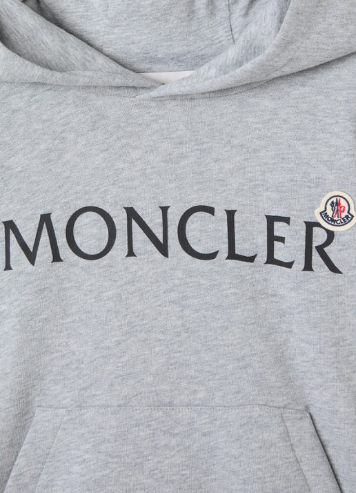 Moncler Hoodie met logoprint - detail grijsmele