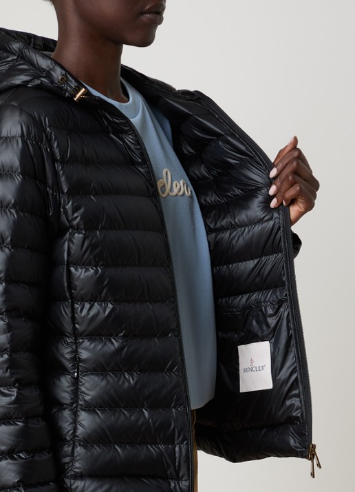 Moncler Igelhood gewatteerd jack met donsvulling en capuchon - detail 5 zwart