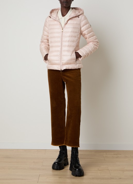 Moncler Igelhood gewatteerd jack met donsvulling en capuchon - voorkant 2 lichtroze