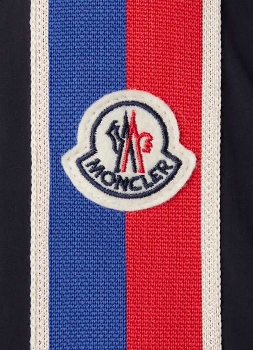 Moncler Iton jack met logoprint en streepdetail - detail 5 donkerblauw