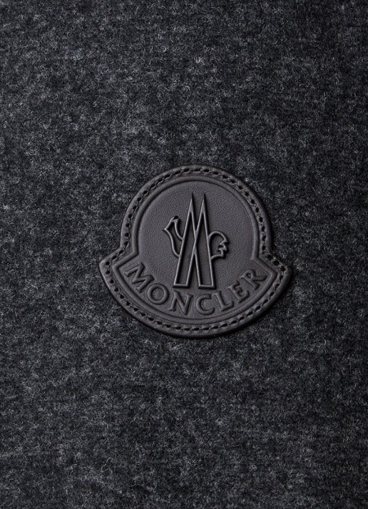 Moncler Jack in wolblend met steekzakken - detail 3 antraciet