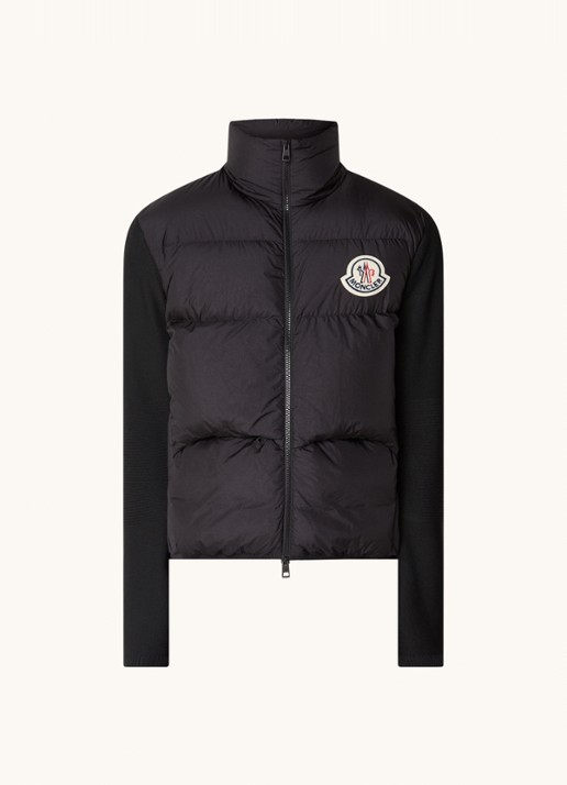 Moncler Jack met gewatteerd voorpand en ritszakken - voorkant 2 zwart