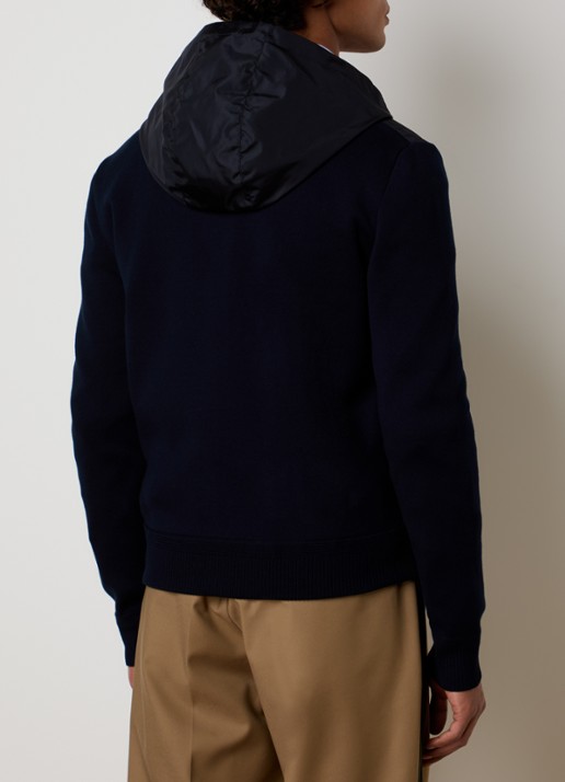 Moncler Jack met ritszakken en logo - achterkant donkerblauw
