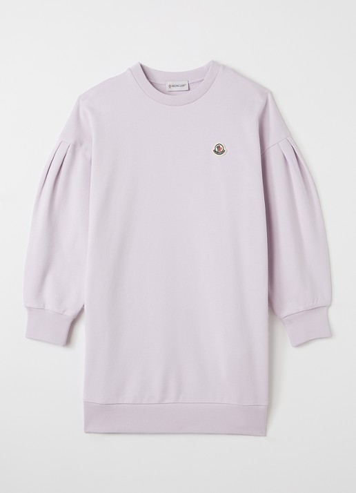 Moncler Jurk van sweatstof met logoborduring