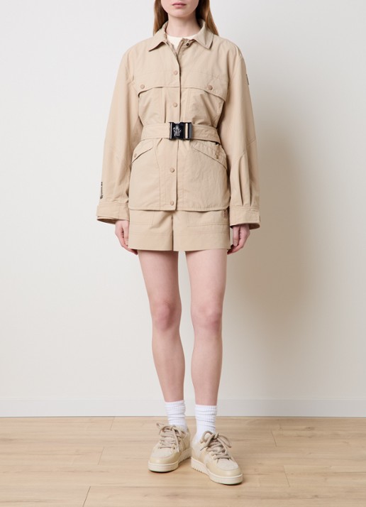 Moncler Kaeng jack met ceintuur - voorkant 2 beige