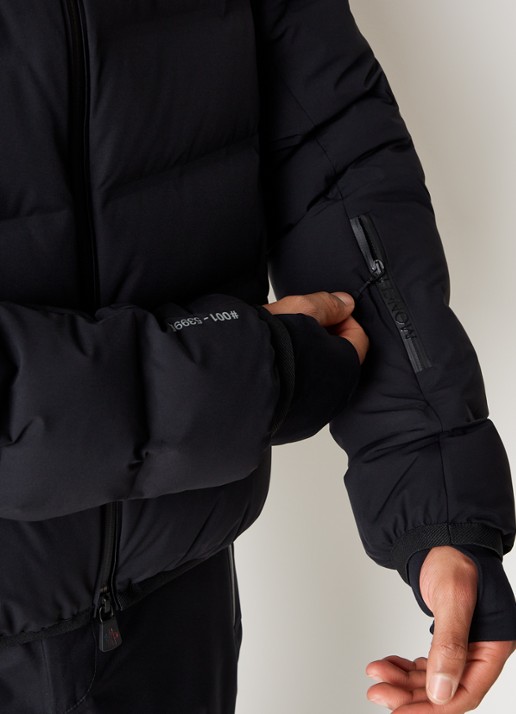Moncler Lagorai ski-jas met donsvulling en capuchon - detail 2 zwart