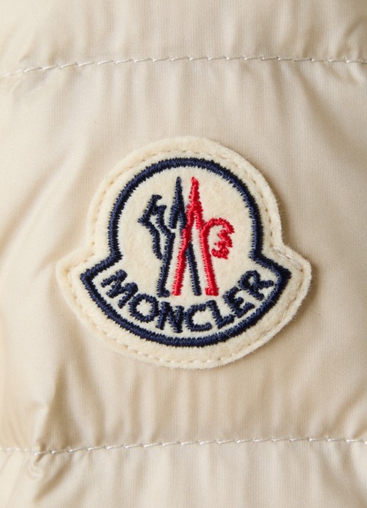 Moncler Lans gewatteerd jack met donsvulling en klepzakken - detail 5 beige